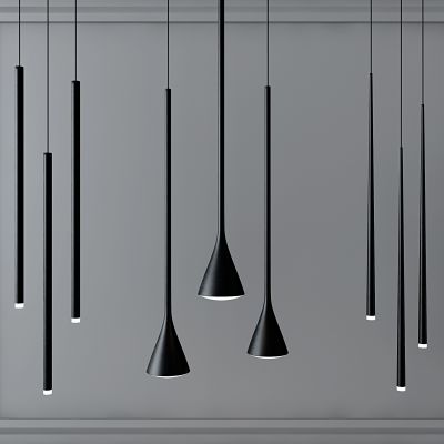 现代金属吊灯3D模型