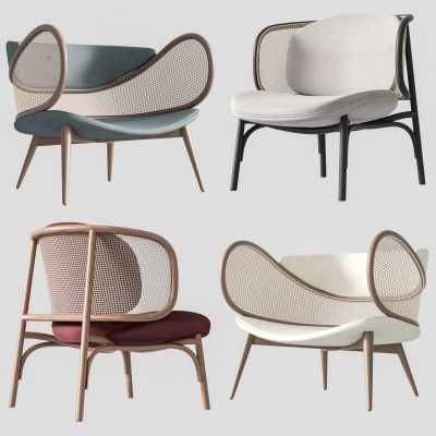 现代编藤椅组合