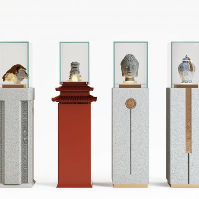 新中式佛头狮子青花瓷，将军罐，雕塑摆台