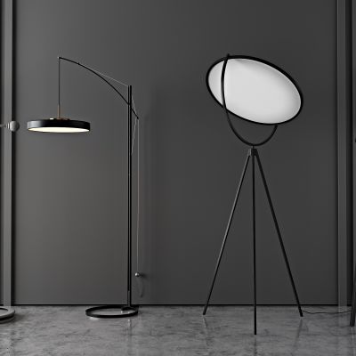 现代金属落地灯3D模型