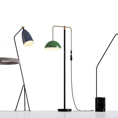 现代时尚金属落地灯3D模型