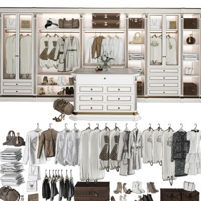 欧式，轻奢衣柜,衣服,鞋帽,衣橱