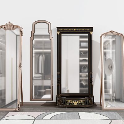 法式轻奢落地镜,试衣镜
