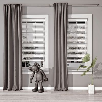 现代布艺窗帘,窗帘杆