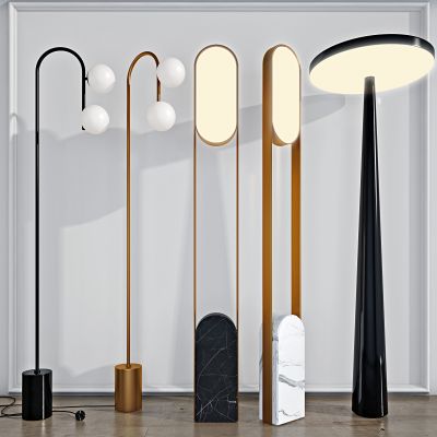 现代金属落地灯3D模型