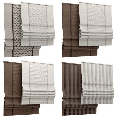 现代布艺窗帘,卷帘,帘子，罗马帘