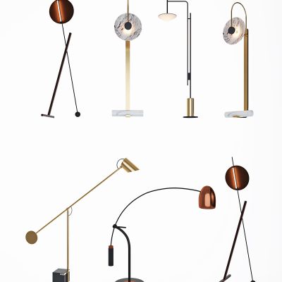 现代金属落地灯3D模型