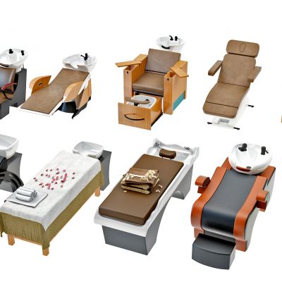 现代理发店洗发椅，按摩椅