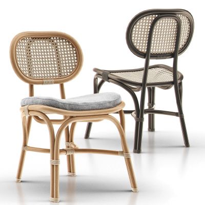 北欧自然风藤编编织餐椅，椅子，休闲椅无灯