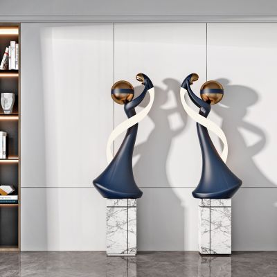 现代抽象人物雕塑落地灯