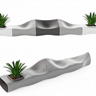 现代异形公共座椅，沙发