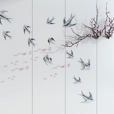 新中式燕子梅花枝，墙饰 挂饰挂件