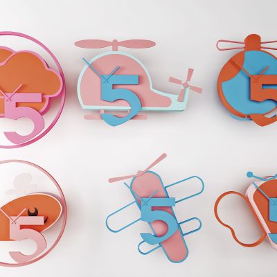 现代儿童卡通挂钟,钟表