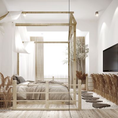 自然风民宿客房