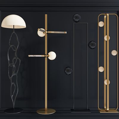 现代金属落地灯3D模型