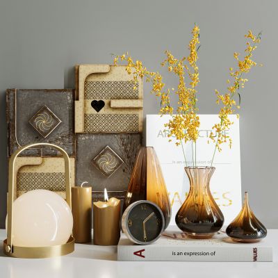 现代花瓶台灯饰品摆件3D模型