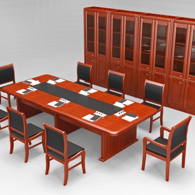 新中式会议室文件柜 会议桌椅