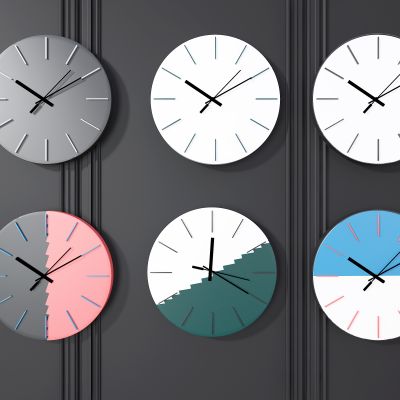 现代圆形挂钟,钟表