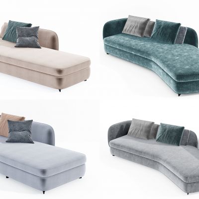 现代布艺异形沙发