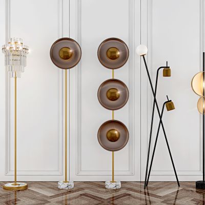 现代金属落地灯3D模型