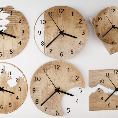 北欧原木挂钟,,钟表