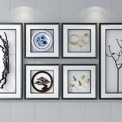 新中式立体装饰挂画