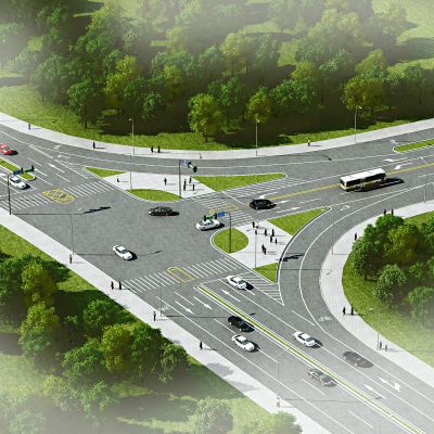 现代公路道路景观