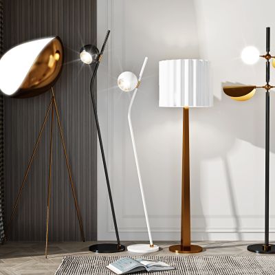 现代时尚金属落地灯3D模型