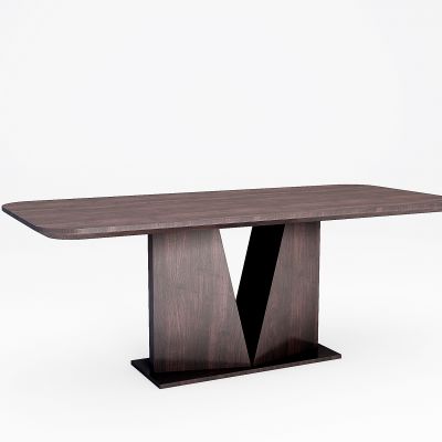 现代实木餐桌