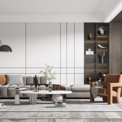 现代简约轻奢客厅