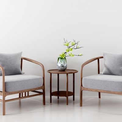 新中式休闲椅茶几组合