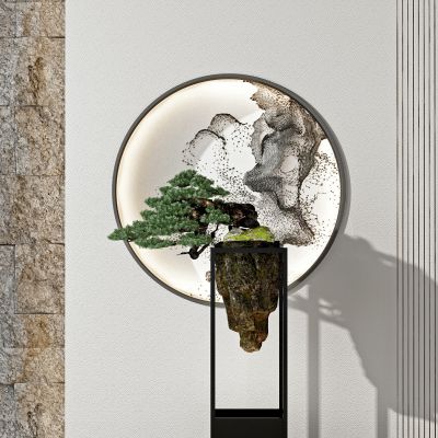 新中式盆景摆台植物盆栽