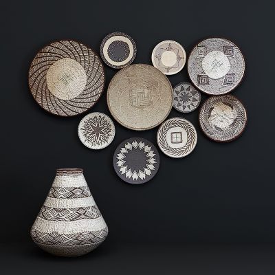 东南亚墙面挂盘组合