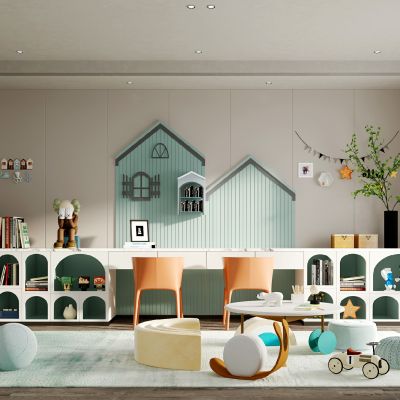 现代儿童玩具房,娱乐房,