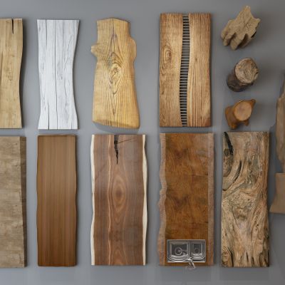 现代实木原木大板木板桌面，茶桌，木凳子组合