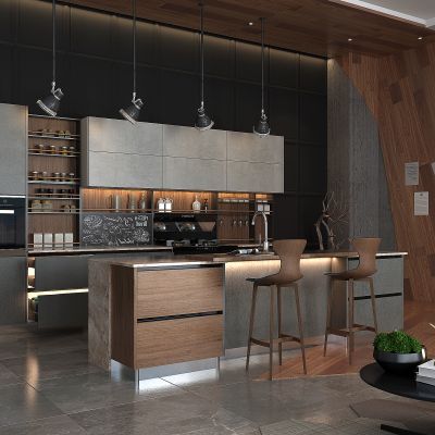 现代橱柜 中岛台