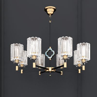 新中式铁艺水晶吊灯组合