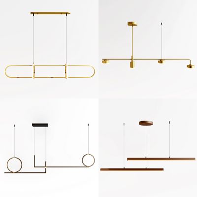 现代金属吊灯3D模型