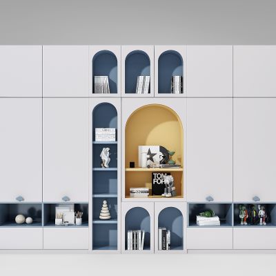 现代儿童装饰柜，衣柜，摆件