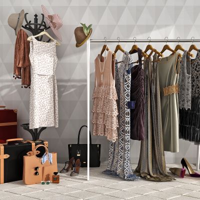 北欧女士衣服 箱包组合