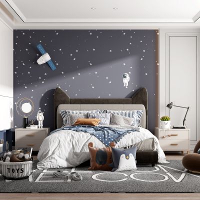 现代轻奢儿童房,男孩房