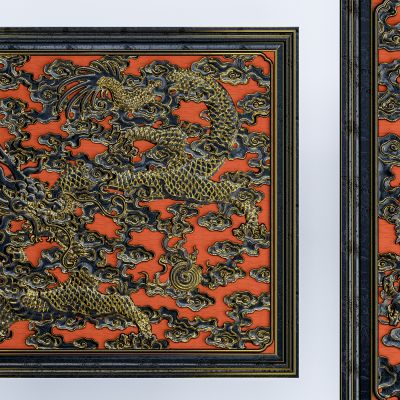 龙纹浮雕装饰画