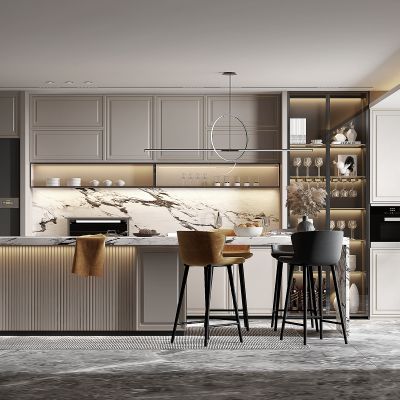 现代开放开敞家居吧台