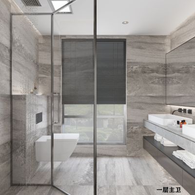 现代主卫，卫生间