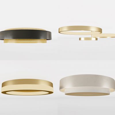 现代圆形吸顶灯组合