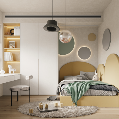 现代诧寂风儿童房