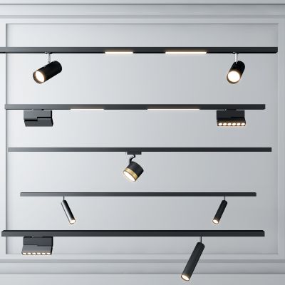 现代磁吸轨道灯射灯