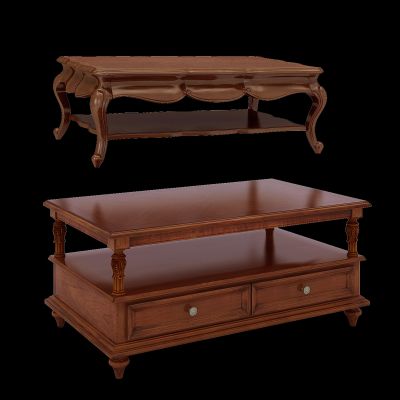 古典实木茶几组合