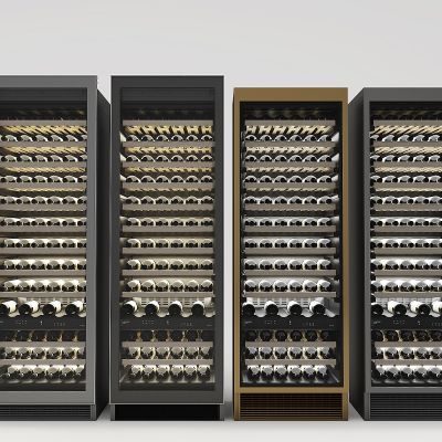 现代红酒恒温柜，酒柜3D模型