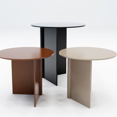 现代圆形边几，角几